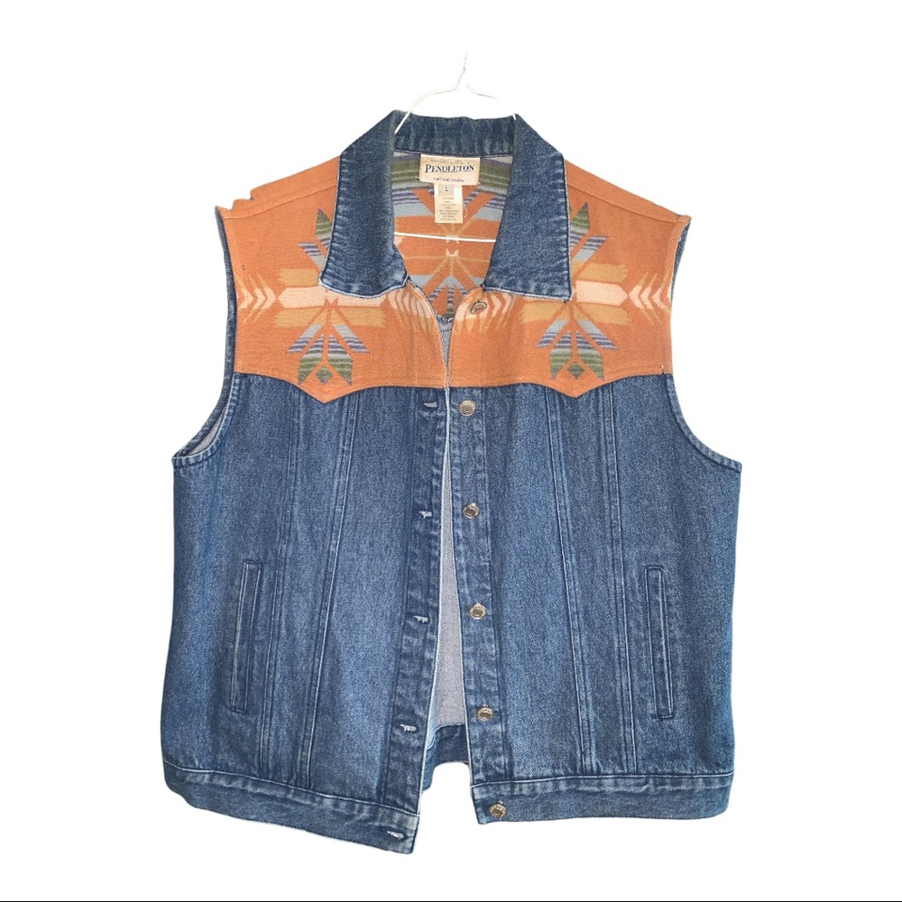 Vintage Pendleton denim vest